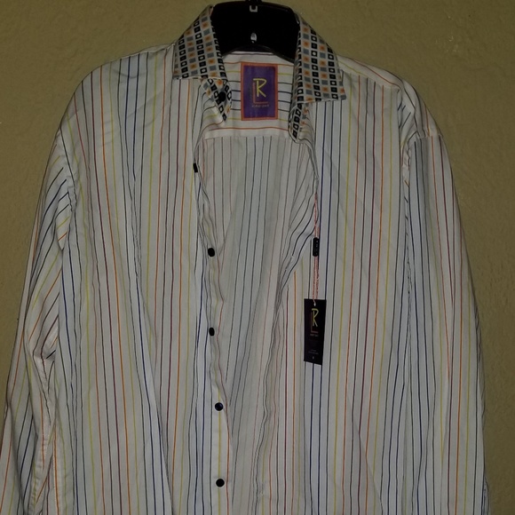 Robert Lewis colorful shirt size M nwt - Picture 3 of 5